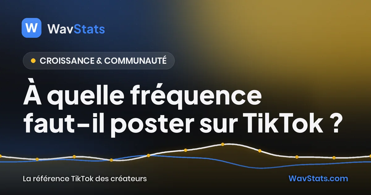 Couverture de l'article « À quelle fréquence faut-il poster sur TikTok ? » : Croissance & communauté, blog TikTok WavStats