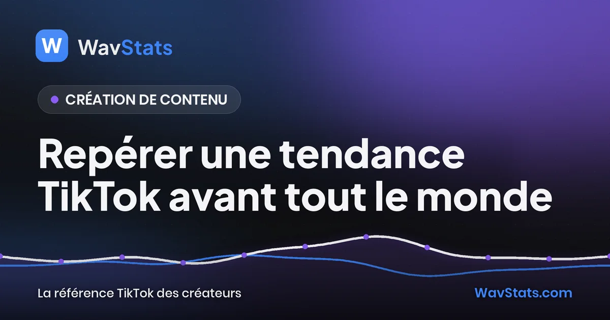 Couverture de l'article « Repérer une tendance TikTok avant tout le monde » : Création de contenu, blog TikTok WavStats
