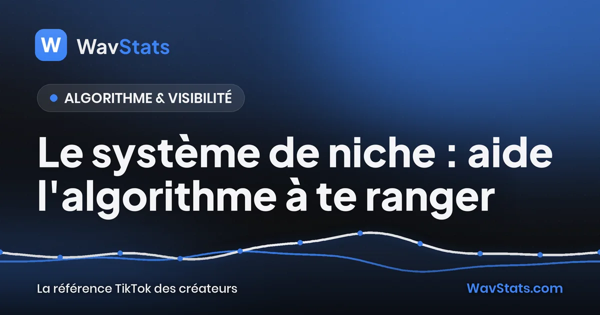 Couverture de l'article « Le système de niche : aide l'algorithme à te ranger » : Algorithme & visibilité, blog TikTok WavStats